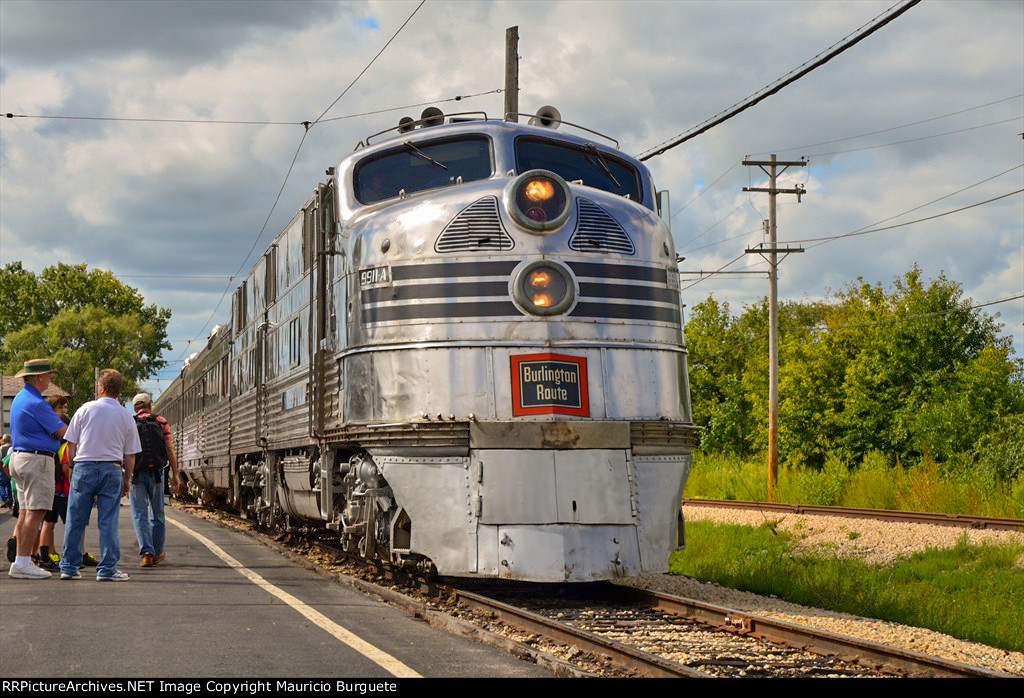 CBQ E5A Locomotive Nebraska Zephyr